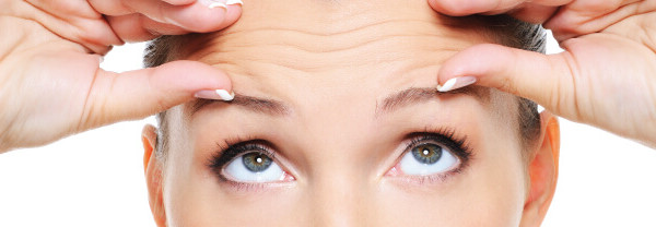 Illustrative brow lift image, a cosmetic surgery procedure which addresses furrows and droopiness of the forehead.