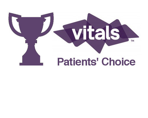 Dr. Zuckerman was given the Patients' Choice award by Vitals.com, a major patient reviews site, for having five stars and being in the top 5% of all physicians nationwide (plastic surgery and all other specialties).