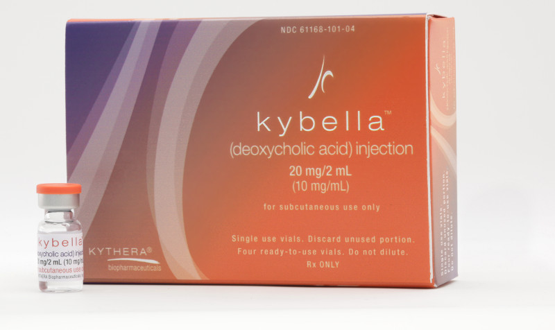 Kybella® injectable fat elimination product and packaging.